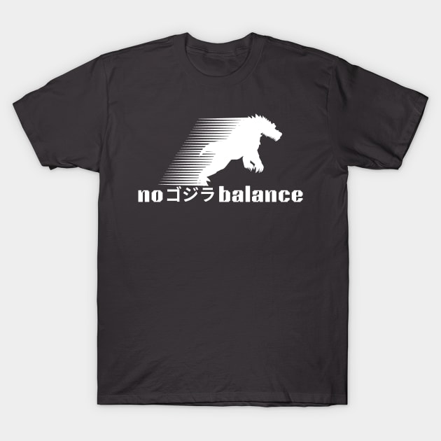 no gozira balance white logo T-Shirt by pixtion